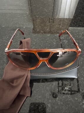 Persol 3217-S Brown Tortoiseshell Sunglasses with Dark Lenses